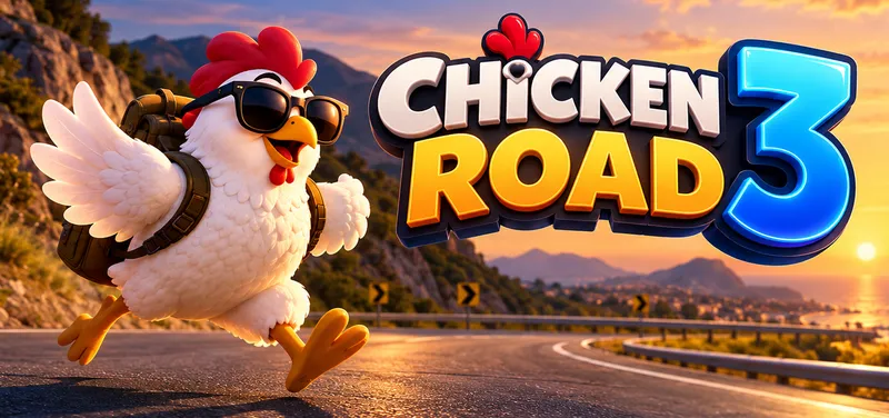 Chicken Road 3 em uma estrada de montanha